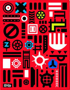 Retro Geometric Collage Medley Rug