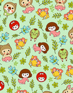Whimsical Cartoon Critters Garden Rug
