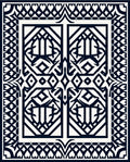Bold Black and White Geometric Trellis Rug