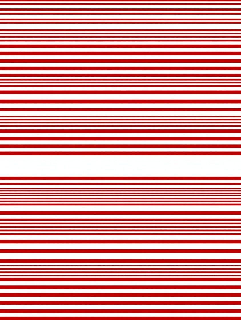 Classic Red White Horizon Stripes Rug