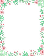 Soft Pink Floral Vine Border Rug