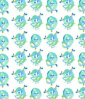 Aqua Teal Abstract Swirls Rug