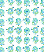 Aqua Teal Abstract Swirls Rug
