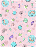Whimsical Pink Aquatic Creatures Rug