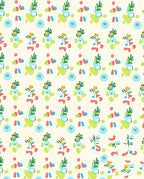 Abstract Organic Shapes Teal Coral Rug