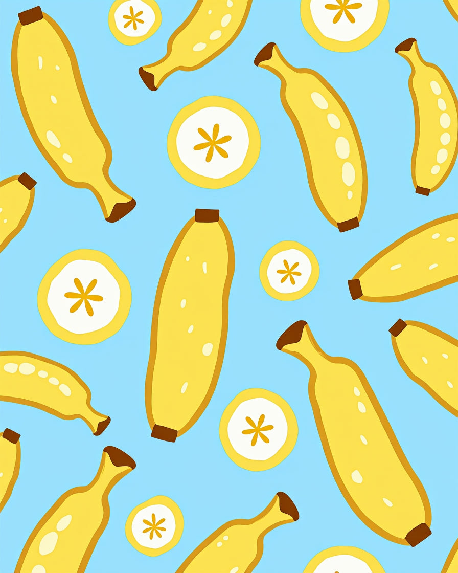 Whimsical Yellow Banana Slice Rug