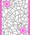Hot Pink Floral Network Rug