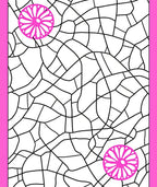 Hot Pink Floral Network Rug