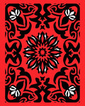 Vibrant Crimson Intricate Bloom Rug