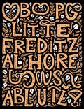Orange Botanical Lettering Rug