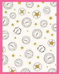 Whimsical Gold Star Medallion Rug