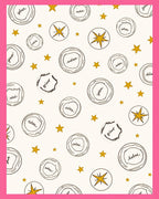 Whimsical Gold Star Medallion Rug