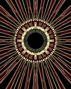 Bold Burgundy Radiant Sunburst Rug
