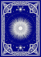 Deep Blue Radiant Starburst Medallion Rug