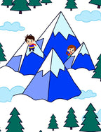 Happy Kids Snowy Mountain Adventure Rug