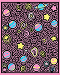 Pink Yellow Blue Celestial Swirl Rug