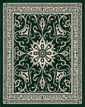 Emerald Bloom Floral Filigree Rug