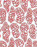 Crimson Labyrinthine Swirls Rug