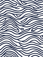 Navy White Intertwined Flowing Lines Rug