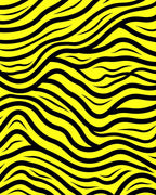 Yellow Black Wild Stripes Rug