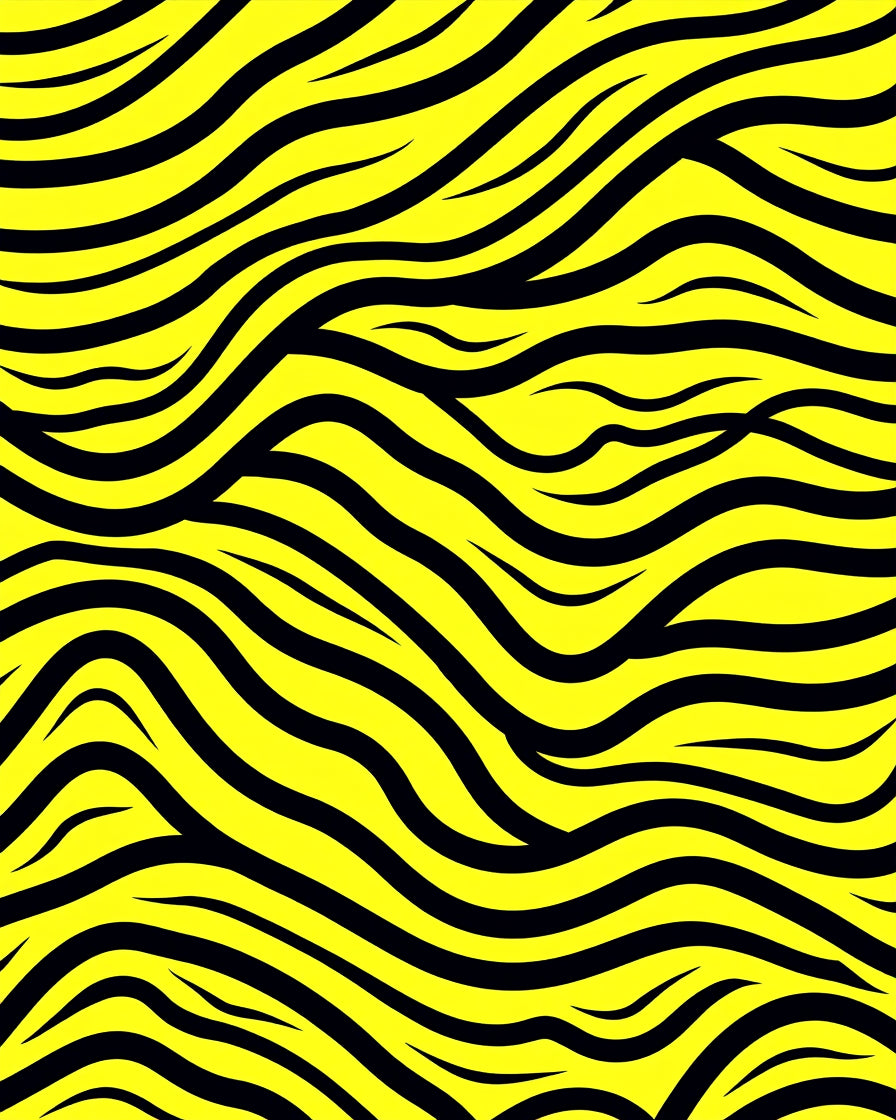 Yellow Black Wild Stripes Rug