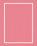 Pink Vertical Stripe Square Frame Rug