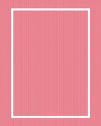 Pink Vertical Stripe Square Frame Rug