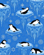 Cute Penguin Iceberg Snowflake Medley Rug