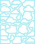 Sky Blue Cloudscape Scatter Rug