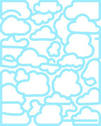 Sky Blue Cloudscape Scatter Rug