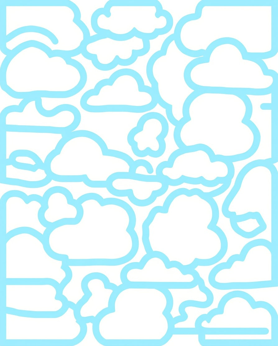 Sky Blue Cloudscape Scatter Rug