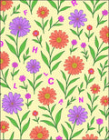 Playful Pink Purple Orange Floral Alphabet Rug