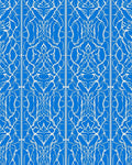 White Labyrinth Blue Ornate Rug