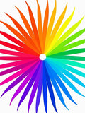 Vibrant Rainbow Petal Sunburst Rug
