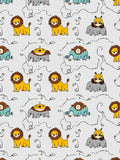 Charming Yellow Lion Elephant Circus Rug