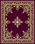 Regal Plum Gold Floral Medallion Rug