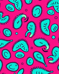 Pink Aqua Cell Cluster Whimsical Rug