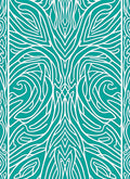Aqua White Abstract Organic Lines Rug