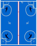 Blue Water Ski Stencil Court Rug