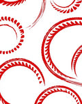 Crimson Arc Brushstroke Round Rug