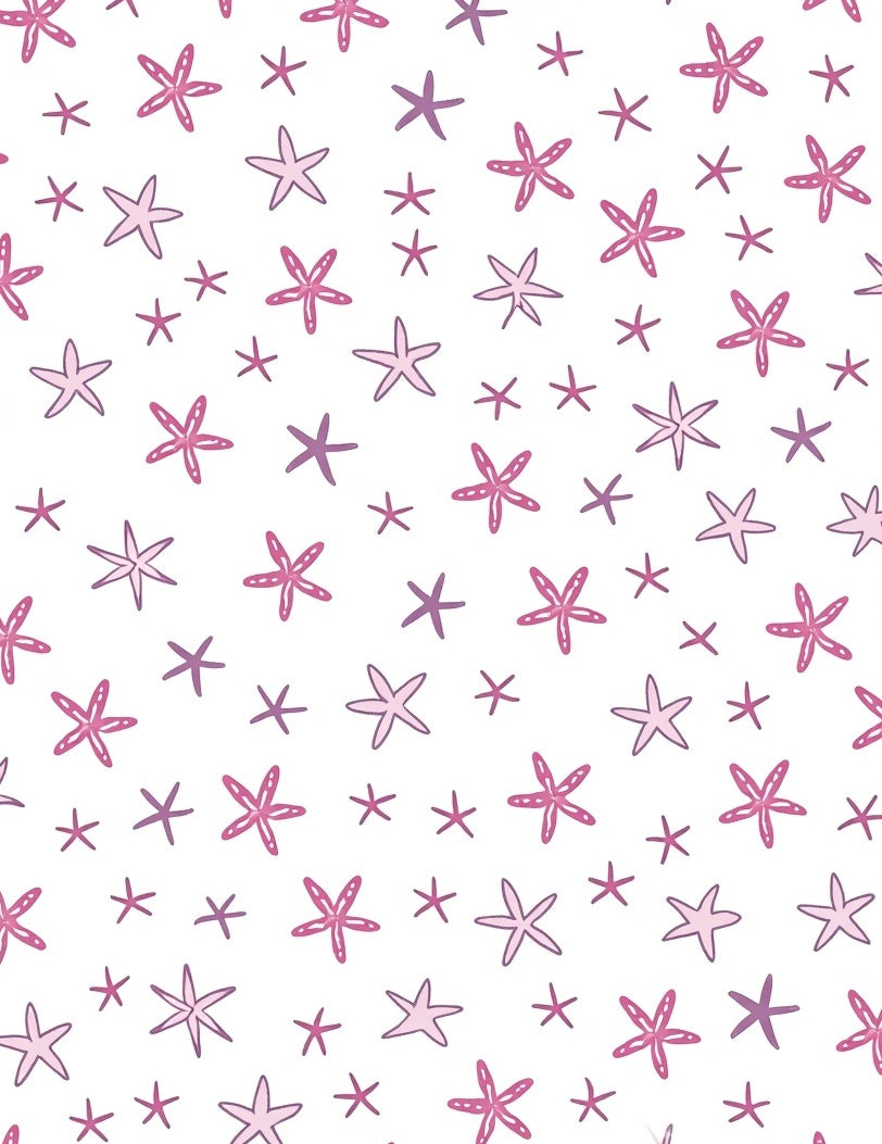 Pink Purple Starfish Scatter Rug