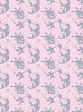 Charming Pink Elephant Whimsical Repeat Rug