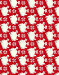 Crimson Cream Floral Blossom Medallions Rug