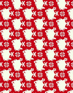 Crimson Cream Floral Blossom Medallions Rug