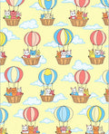 Cute Cats Hot Air Balloon Adventure Rug