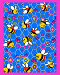 Playful Bee Hive Kids Honeycomb Rug