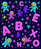 Cosmic Astronauts and Letters Rug