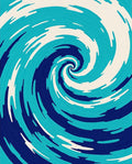 Deep Blue Swirling Water Effect Rug