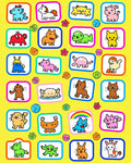 Playful Cartoon Animal Collection Rug