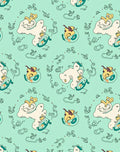 Whimsical Yellow Creature Abstract Flow Rug